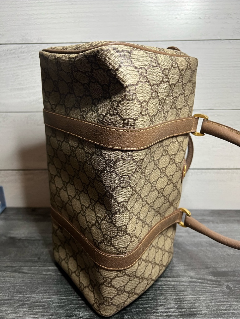 Authentic Vintage Gucci Supreme Coated Canvas Boston Bag with COA - Picture 4 of 11